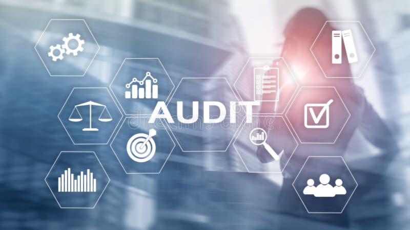 Audit business and finance concept. Ãâ¬nalysis Annual Financial Statements, Analyze return on investment. Mixed media abstract